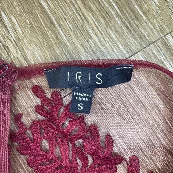 Womens Iris Burgundy Lace Top Jumpsuit - S - Picture 10 of 10